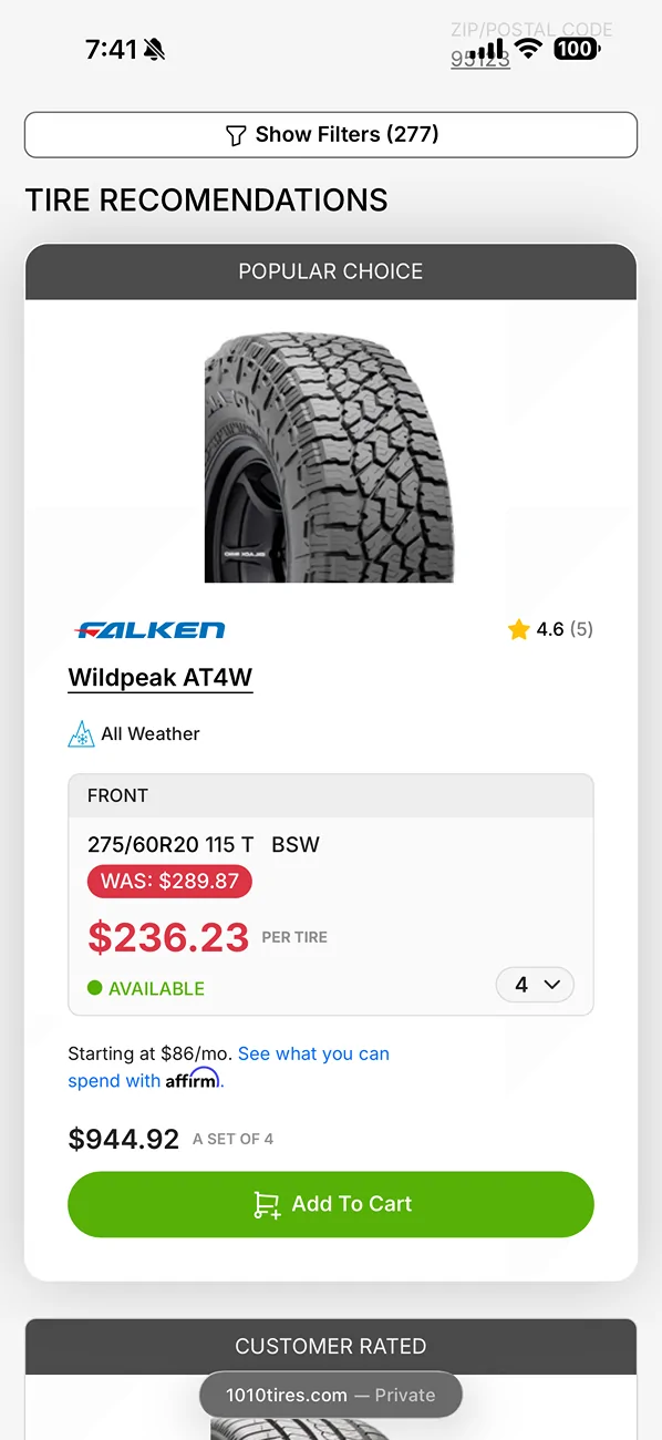 2025 4runner 6th gen Great price on Falken AT4W at Sam’s Club! IMG_0800