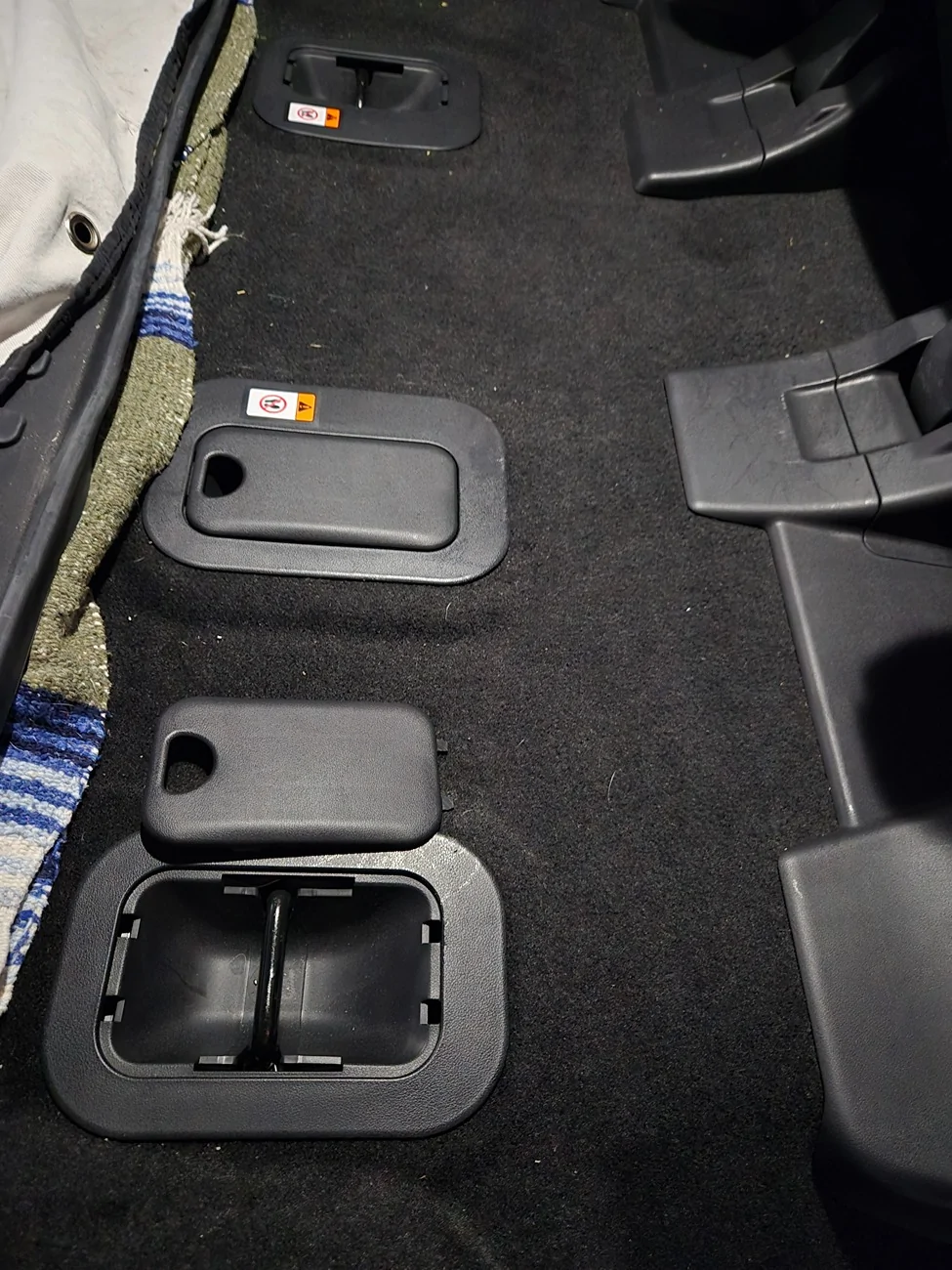 2025 4runner 6th gen Caps underneath rear seats 20260327_100441