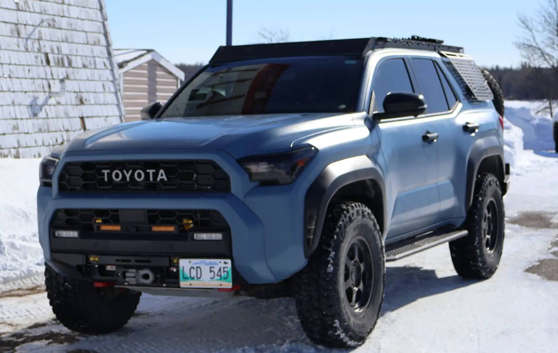 2025 4runner 6th gen Heritage Blue - Matte PPF, Dissent Offroad Armor, 35" Baja Boss, Westcott Rack, Agency 6 gear, Warn Winch, Baja Designs Lights Screenshot 2026-03-28 at 8.17.07 PM