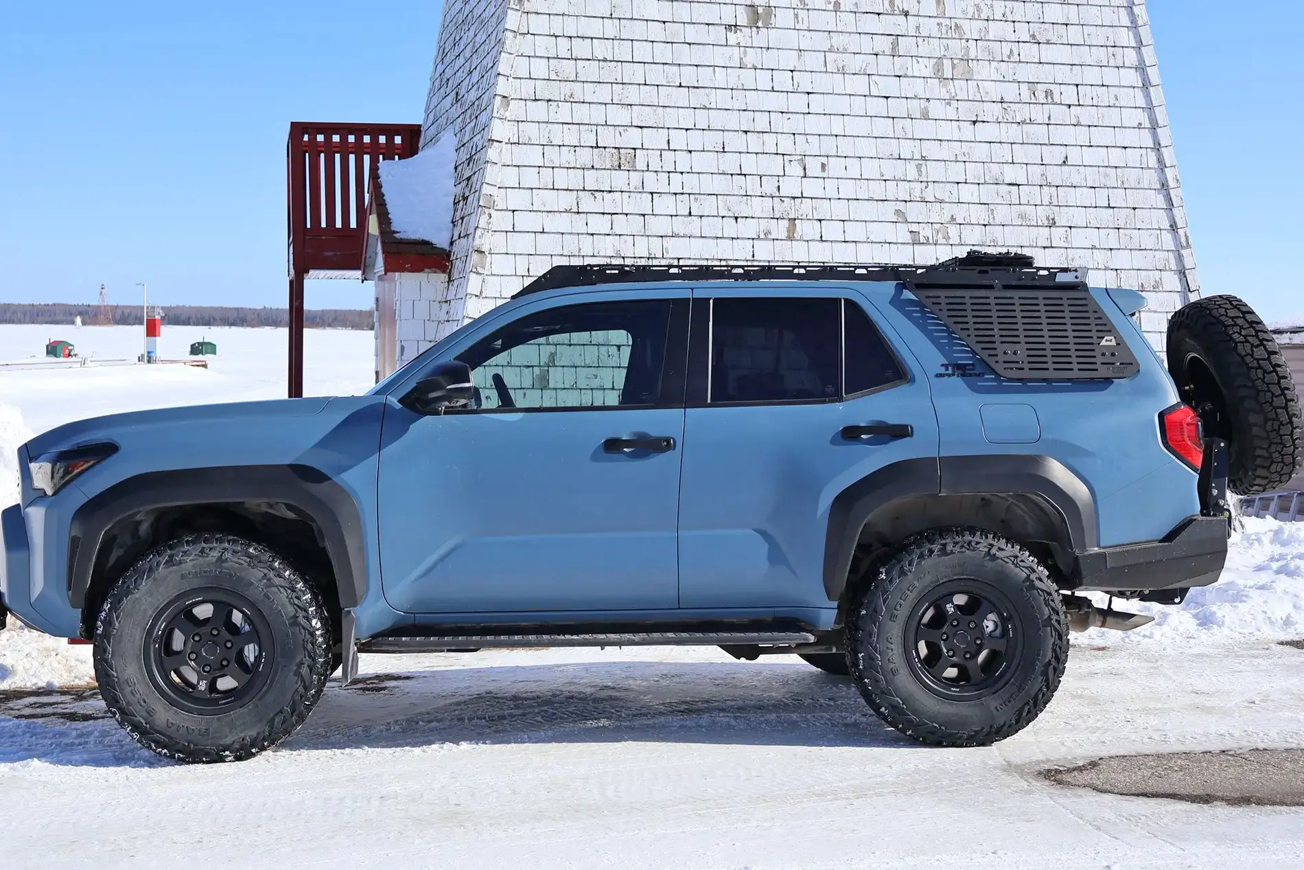 2025 4runner 6th gen Heritage Blue - Matte PPF, Dissent Offroad Armor, 35" Baja Boss 255/85R17 Pizza Cutters, Westcott Rack, Agency 6 gear, Warn Winch, Baja Designs Lights 32133-03060ef699d3363a4a6c1c9a7171df6d