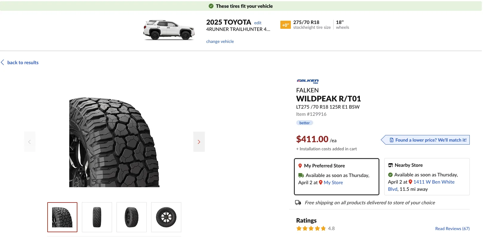 2025 4runner 6th gen Wide vs. Narrow Tires & Wheels - Air Down Contact Patch Size Test Screenshot 2026-03-30 at 6.53.08 AM