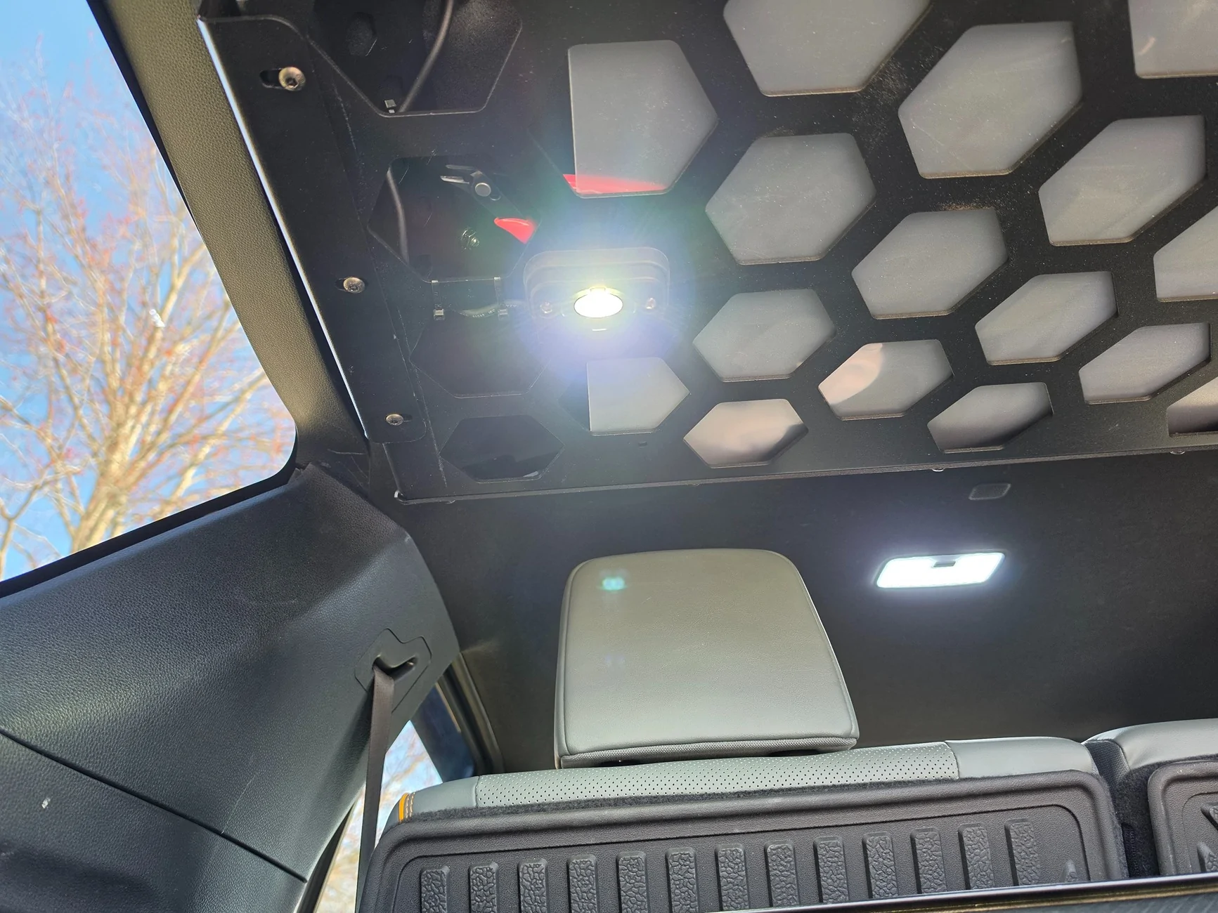 2025 2026 4runner 6th gen CAtuned rear cargo shelf installed + custom lighting 3143