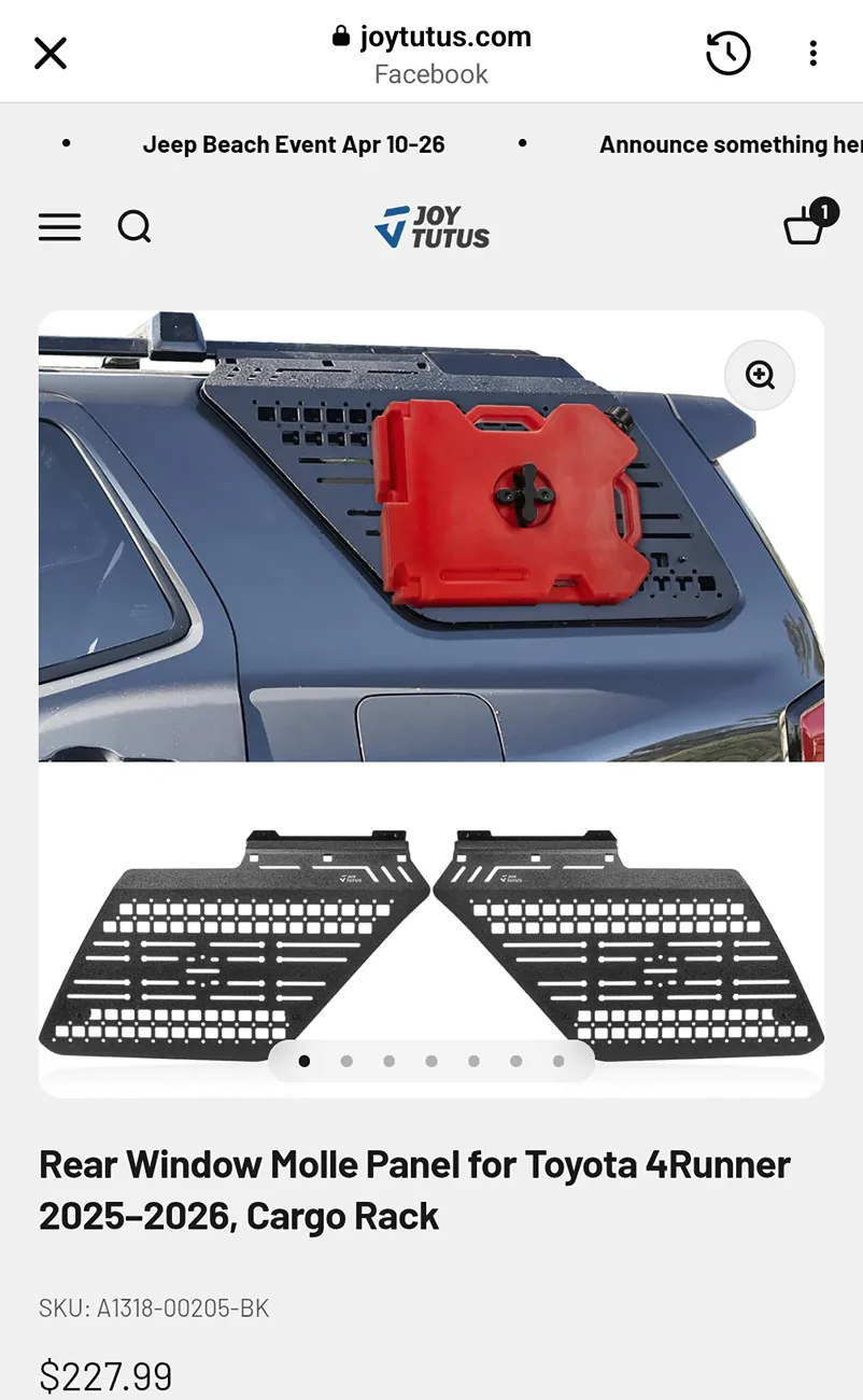 2025 2026 4runner 6th gen Molle panel Screenshot_20260413-144143