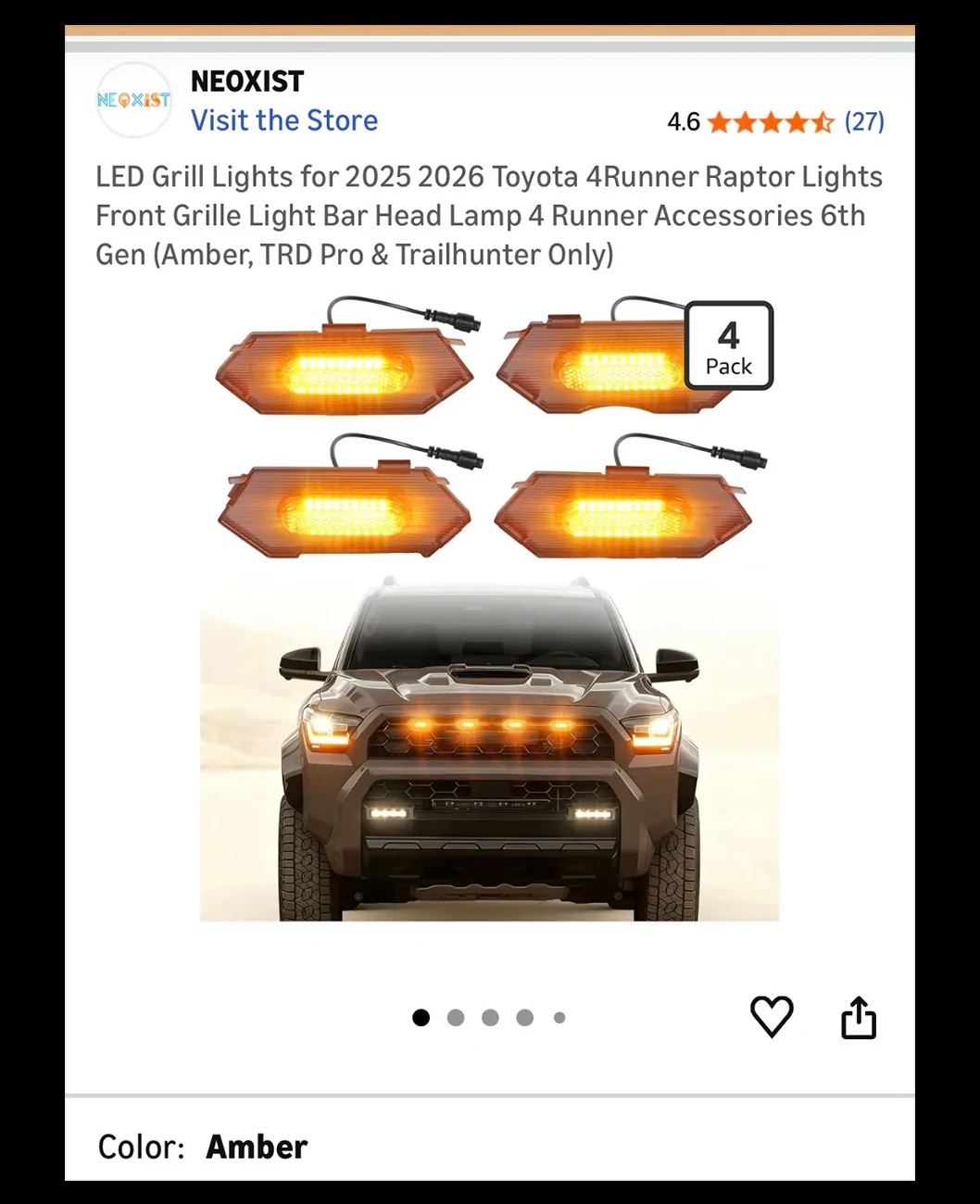 2025 2026 4runner 6th gen Raptor Lights on TRD Pro - recommendations? IMG_5357