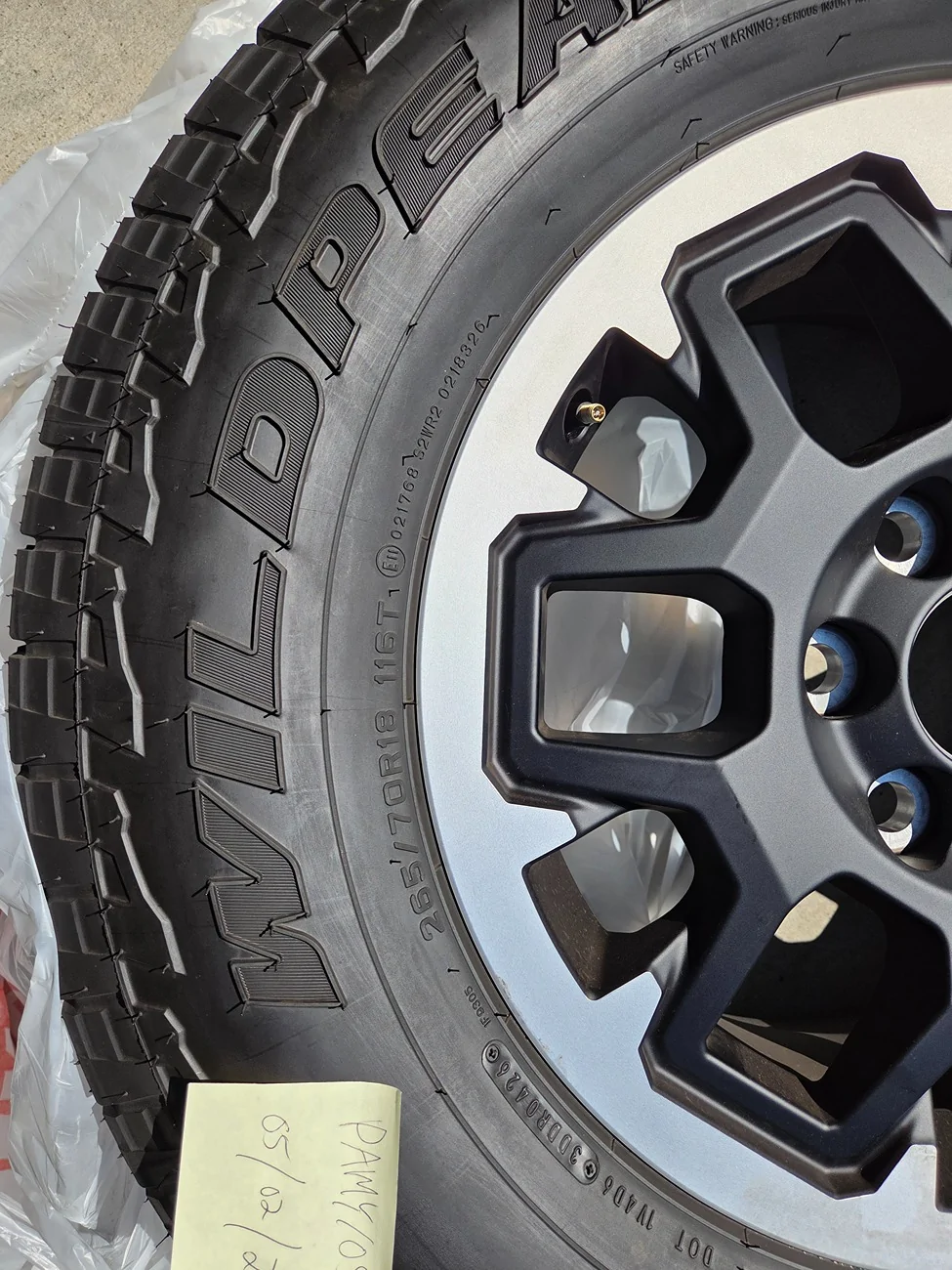 2025 2026 4runner 6th gen FS: Nashville - (4) 2026 TRD OFF-ROAD Premium 18" Wheel and Tire - Less than 200 miles - $700 20260502_103932