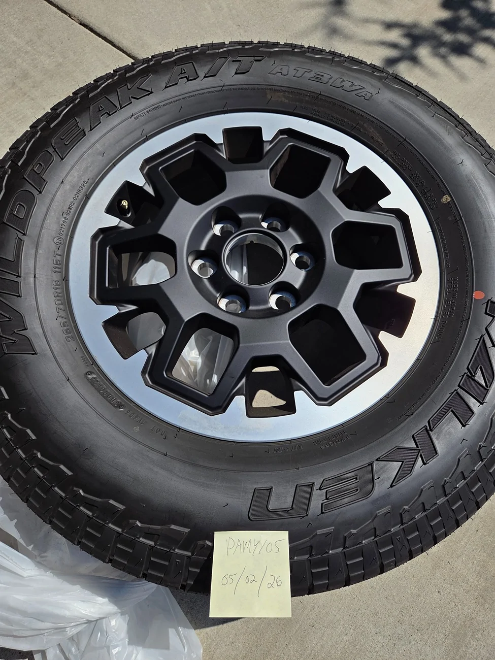 2025 2026 4runner 6th gen FS: Nashville - (4) 2026 TRD OFF-ROAD Premium 18" Wheel and Tire - Less than 200 miles - $700 20260502_104045