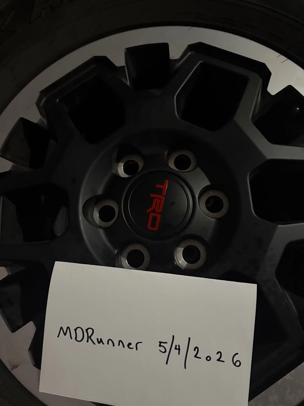 2025 2026 4runner 6th gen 2026 TRD Off-Road Premium 18” Wheels + Falken Wildpeak AT3W 265/70R18 – 400 Miles – Maryland IMG_4467