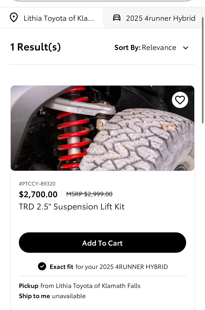 2025 2026 4runner 6th gen New "Trailhead Package" for 2026 4Runner. OEM TRD Lift Kit coming soon? IMG_5414