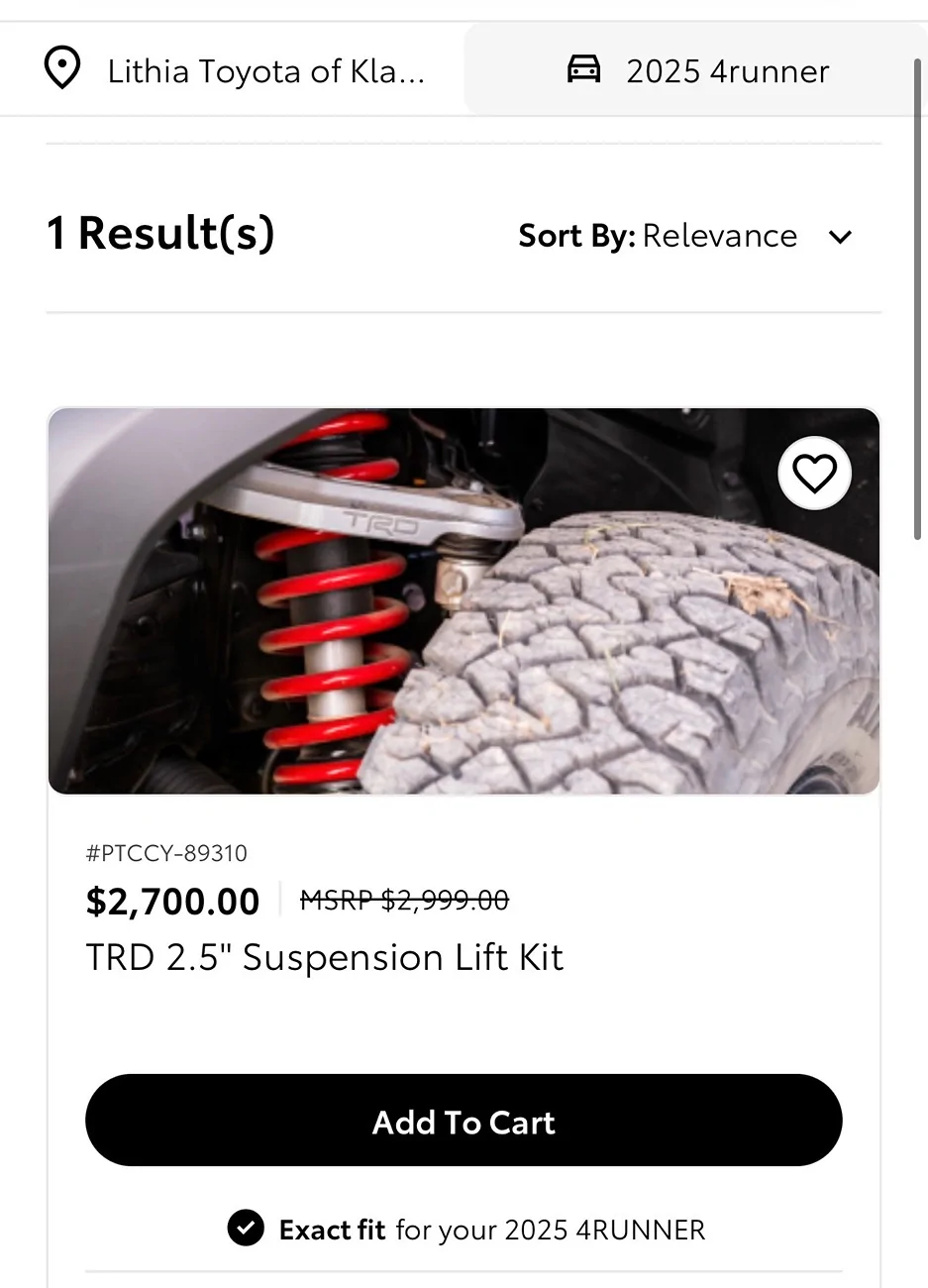 2025 2026 4runner 6th gen New "Trailhead Package" for 2026 4Runner. OEM TRD Lift Kit coming soon? IMG_5413