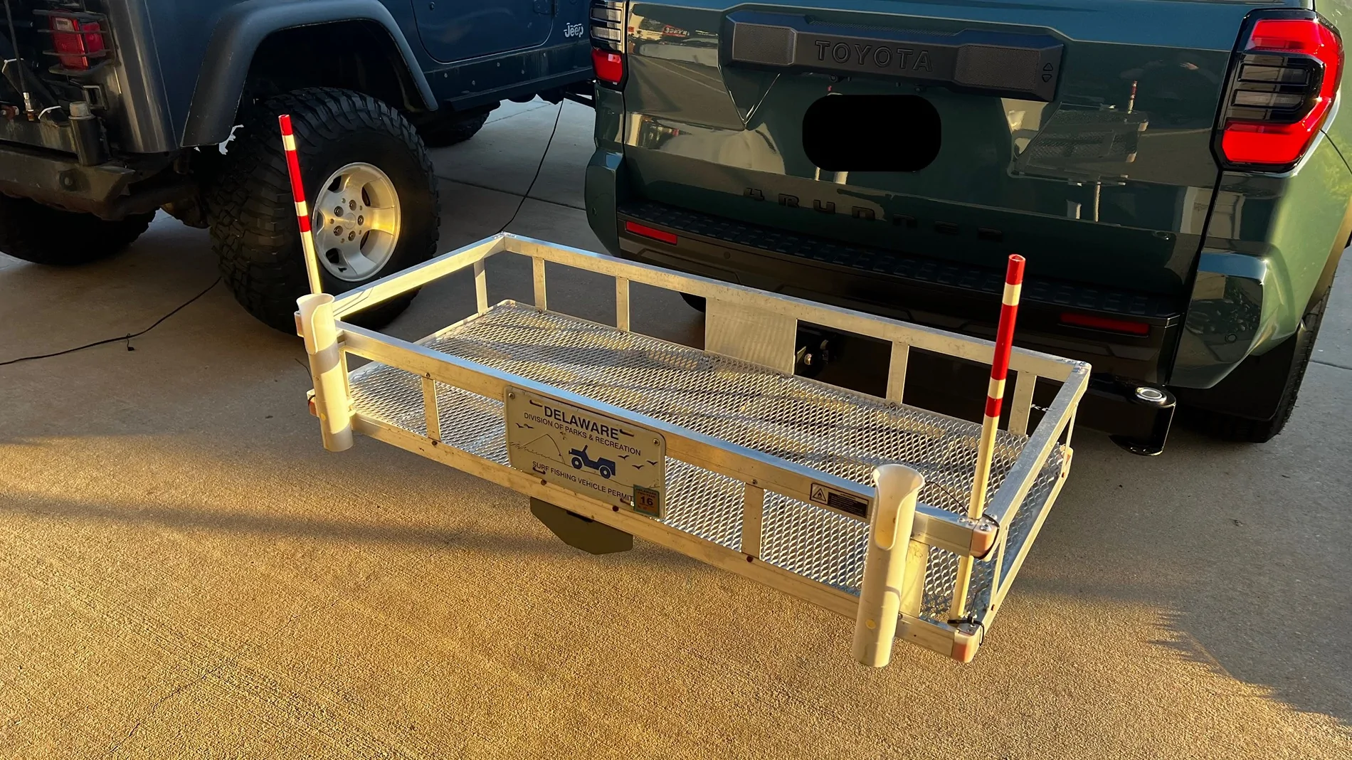 2025 2026 4runner 6th gen Swing away hitch mounted rack basket - DIY solution IMG_3978