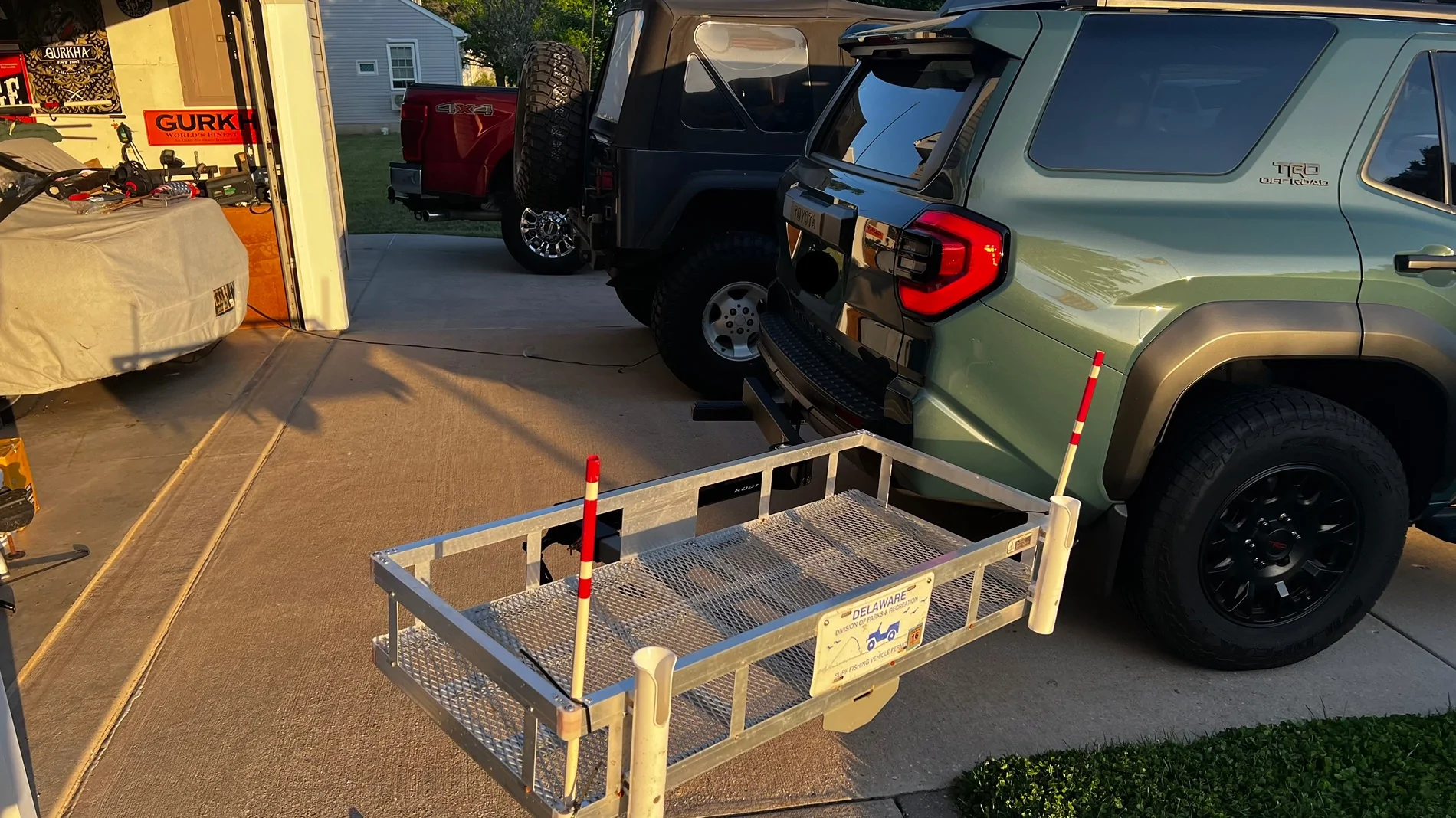 2025 2026 4runner 6th gen Swing away hitch mounted rack basket - DIY solution IMG_3981