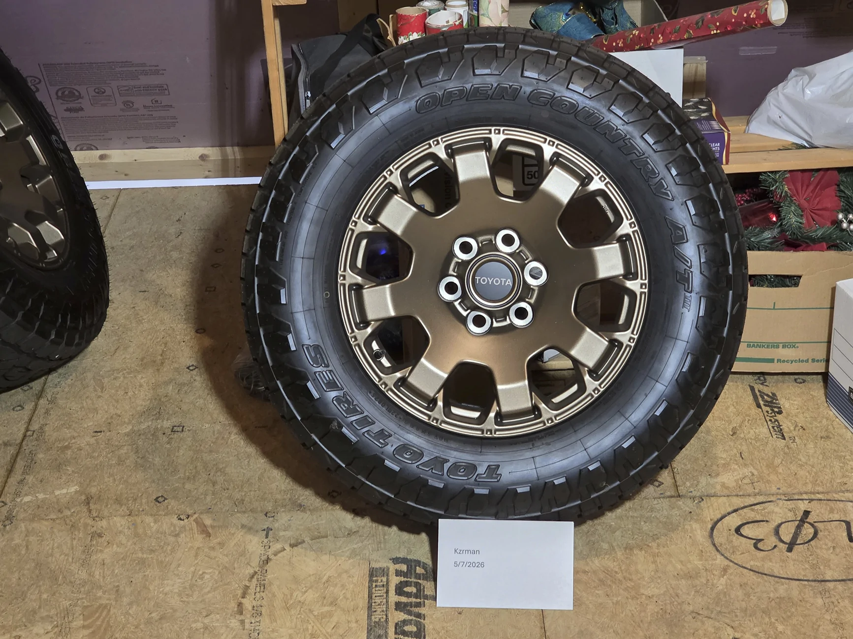 2025 2026 4runner 6th gen WTS: Complete set Trailhunter bronze wheels & tires 20260507_181633