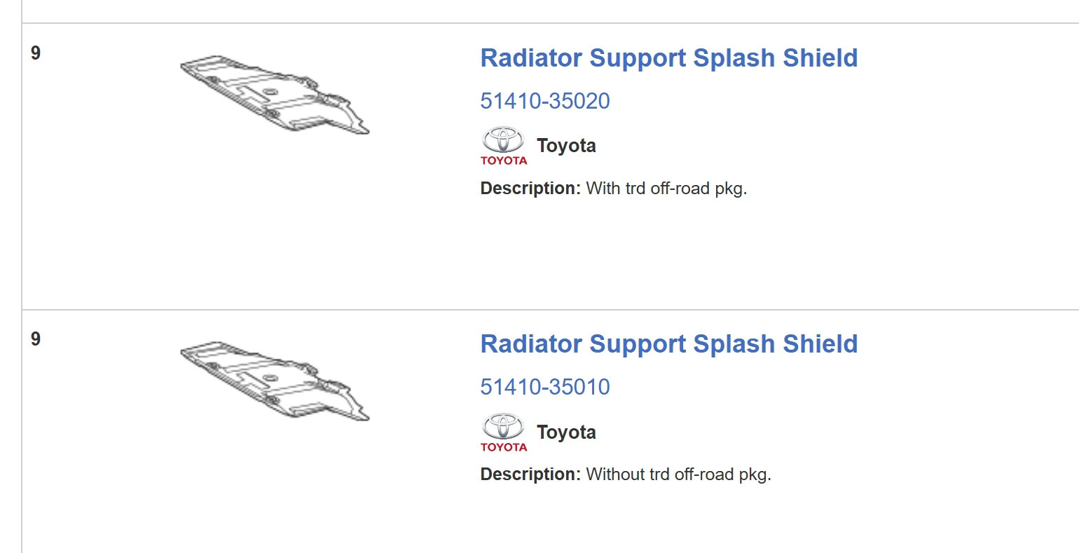 2025 2026 4runner 6th gen Need help finding the part number for the plastic/felt composite skid plate. 1778334939862-5u