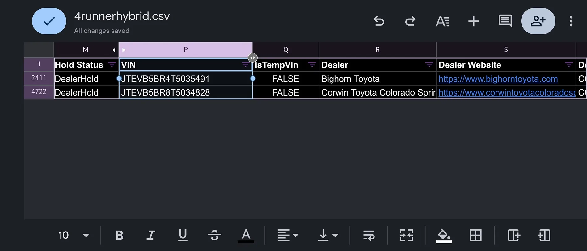 2025 2026 4runner 6th gen Dealership installed mods - thoughts? Screenshot_20260513_154123_Sheets