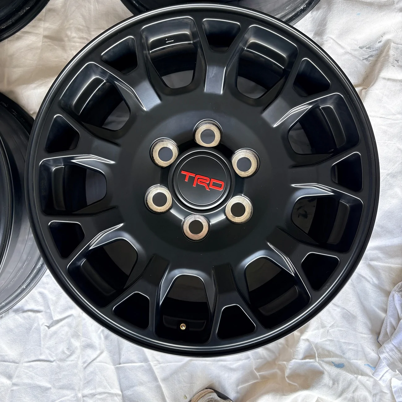 2025 2026 4runner 6th gen For Sale OEM TRD 18” Flat Black Alloy Wheels IMG_7022