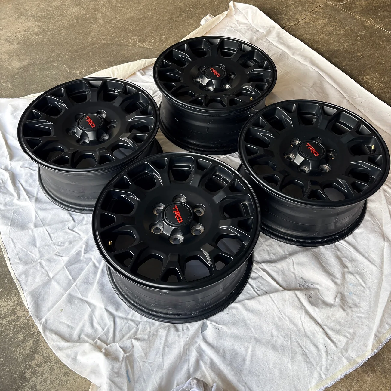 2025 2026 4runner 6th gen For Sale OEM TRD 18” Flat Black Alloy Wheels IMG_7018