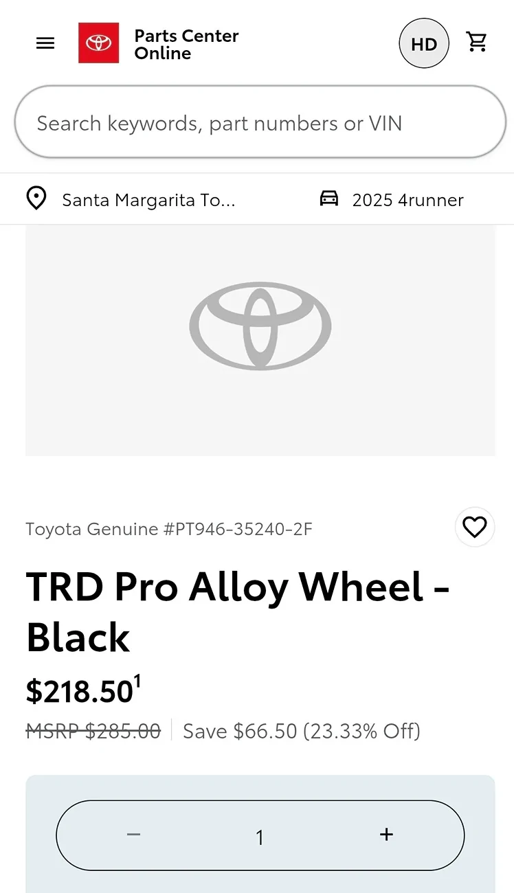 2025 2026 4runner 6th gen 15% sale on Toyota OEM parts for Memorial Day - 2026 Screenshot_20260518_144444_Brav