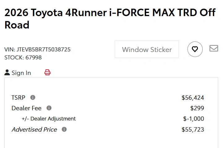 2025 2026 4runner 6th gen 2026 TRD Pro Delay 1779372056964-1