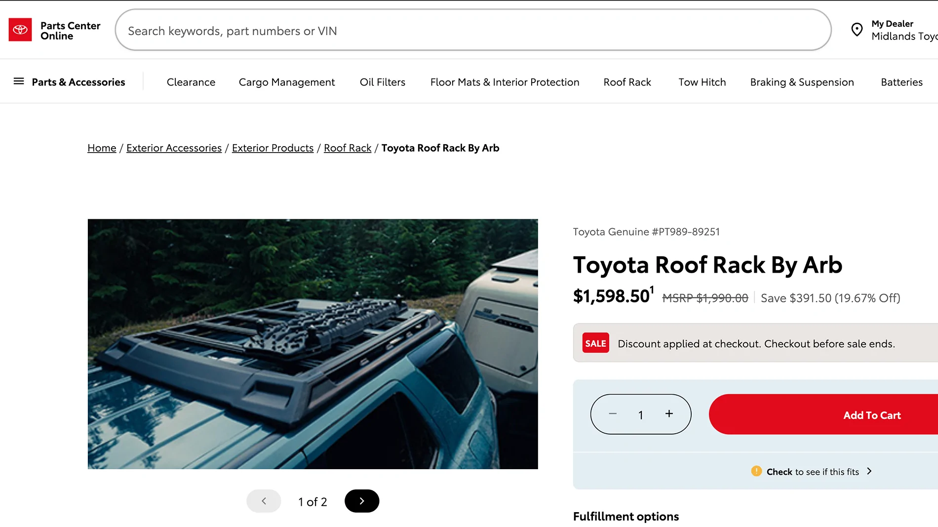 2025 2026 4runner 6th gen WTS - ARB 3/4 OEM Roof Rack - $600 Screenshot 2026-05-25 at 6.21.10 PM