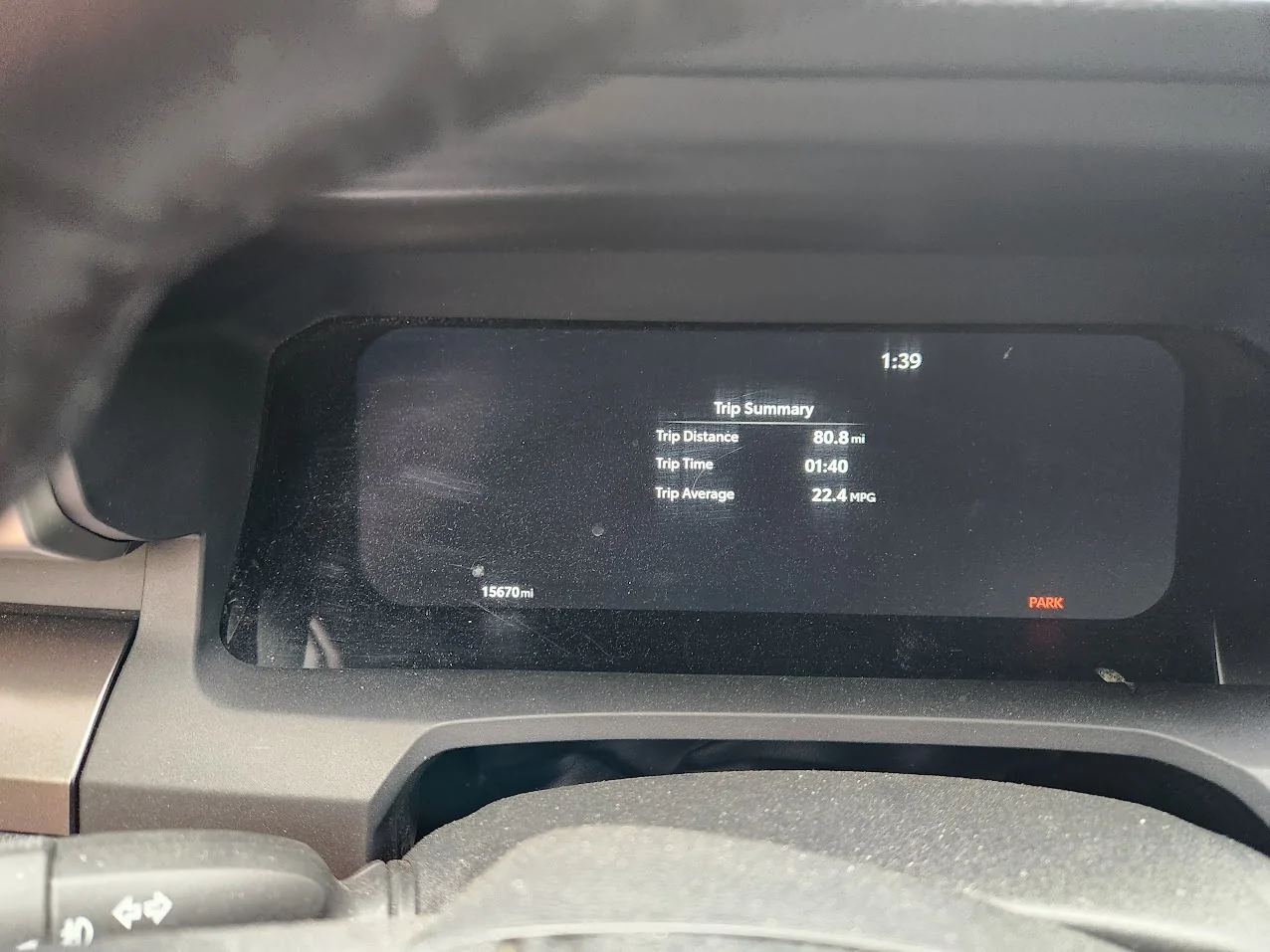 2025 2026 4runner 6th gen Gas mileage MPG from 120 journey 20260525_133904