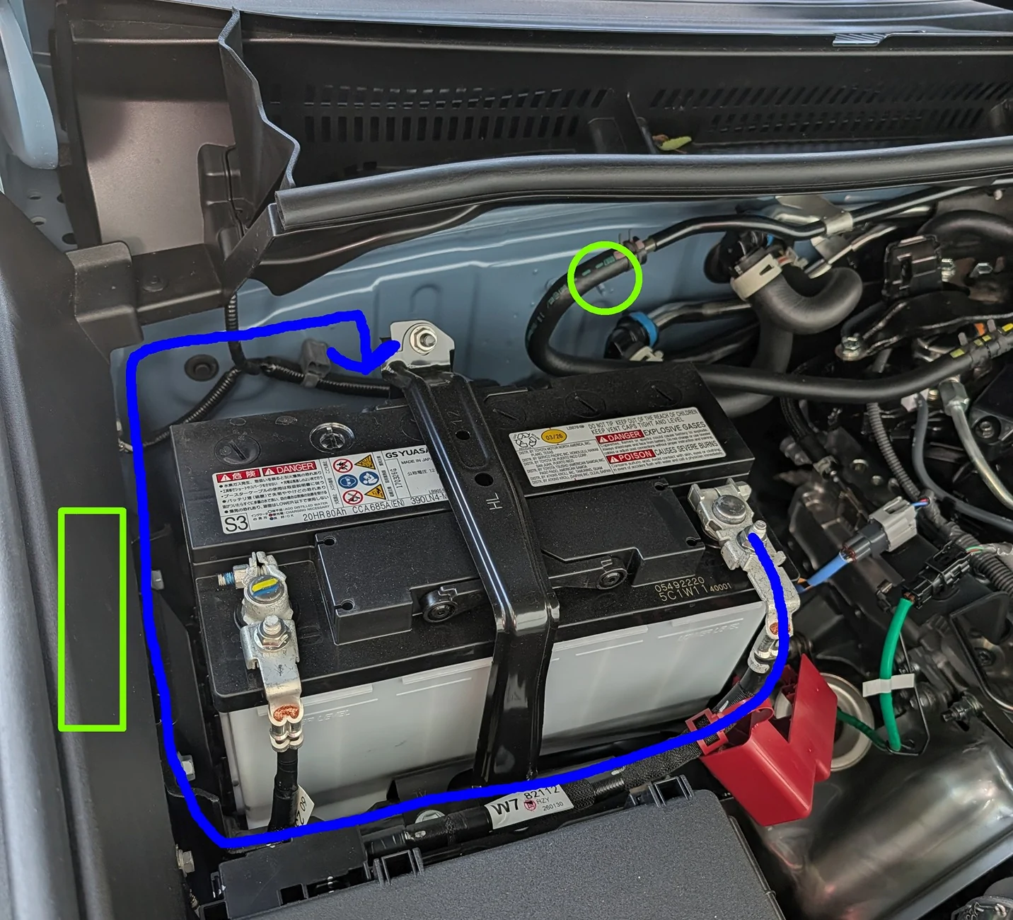 2025 2026 4runner 6th gen Amplifier Power Wiring Location + Run 4r-power-battery-visual