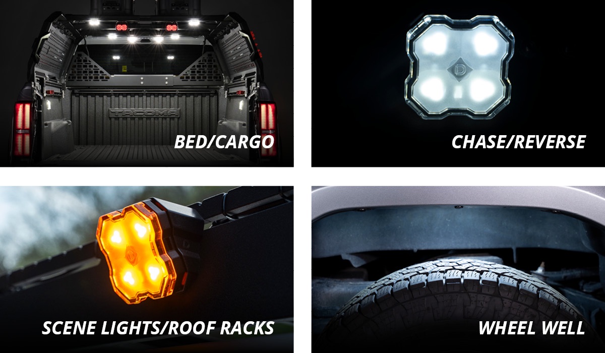 2025 2026 4runner 6th gen Dual-Color Rock Lights | Diode Dynamics G1l24MX
