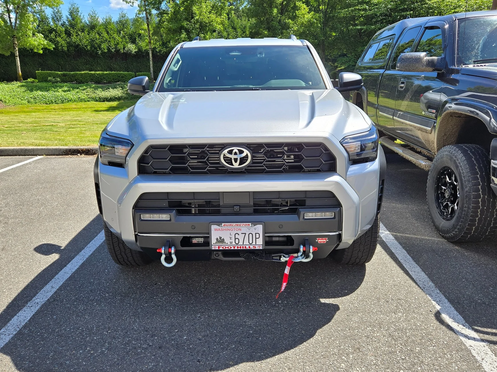 2025 2026 4runner 6th gen Warn Semi Hidden Winch Mount installed 20260612_151438