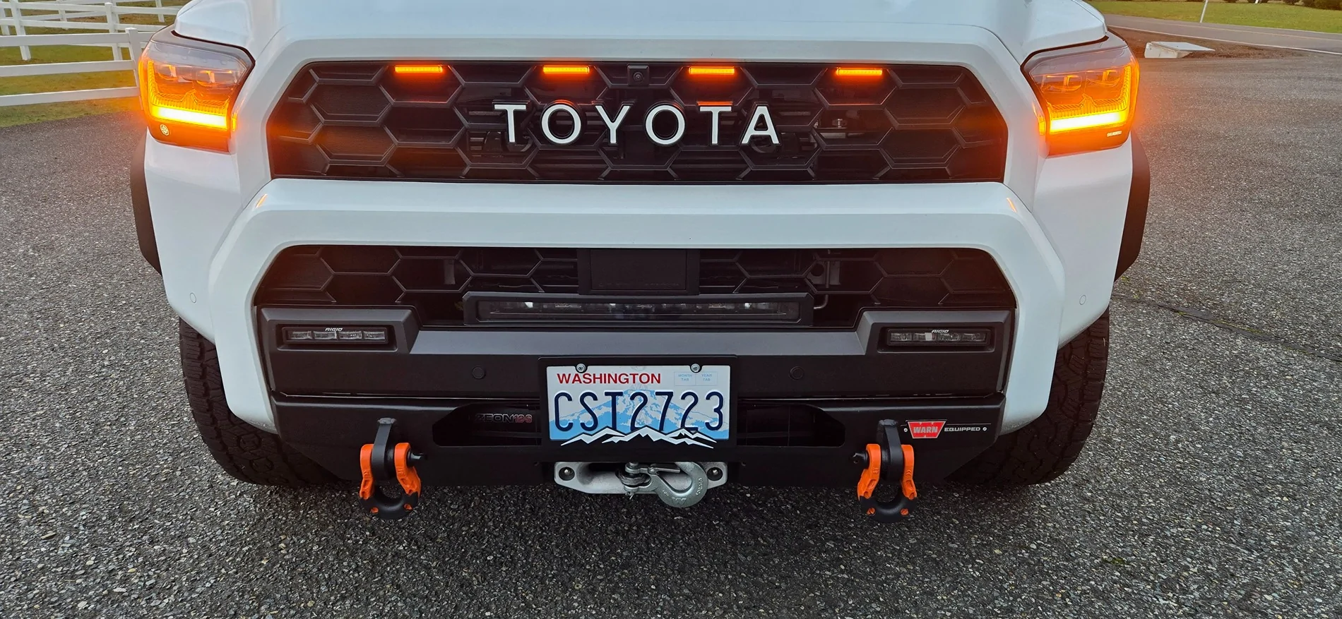 2025 2026 4runner 6th gen Warn Semi Hidden Winch Mount installed 20260114_162308