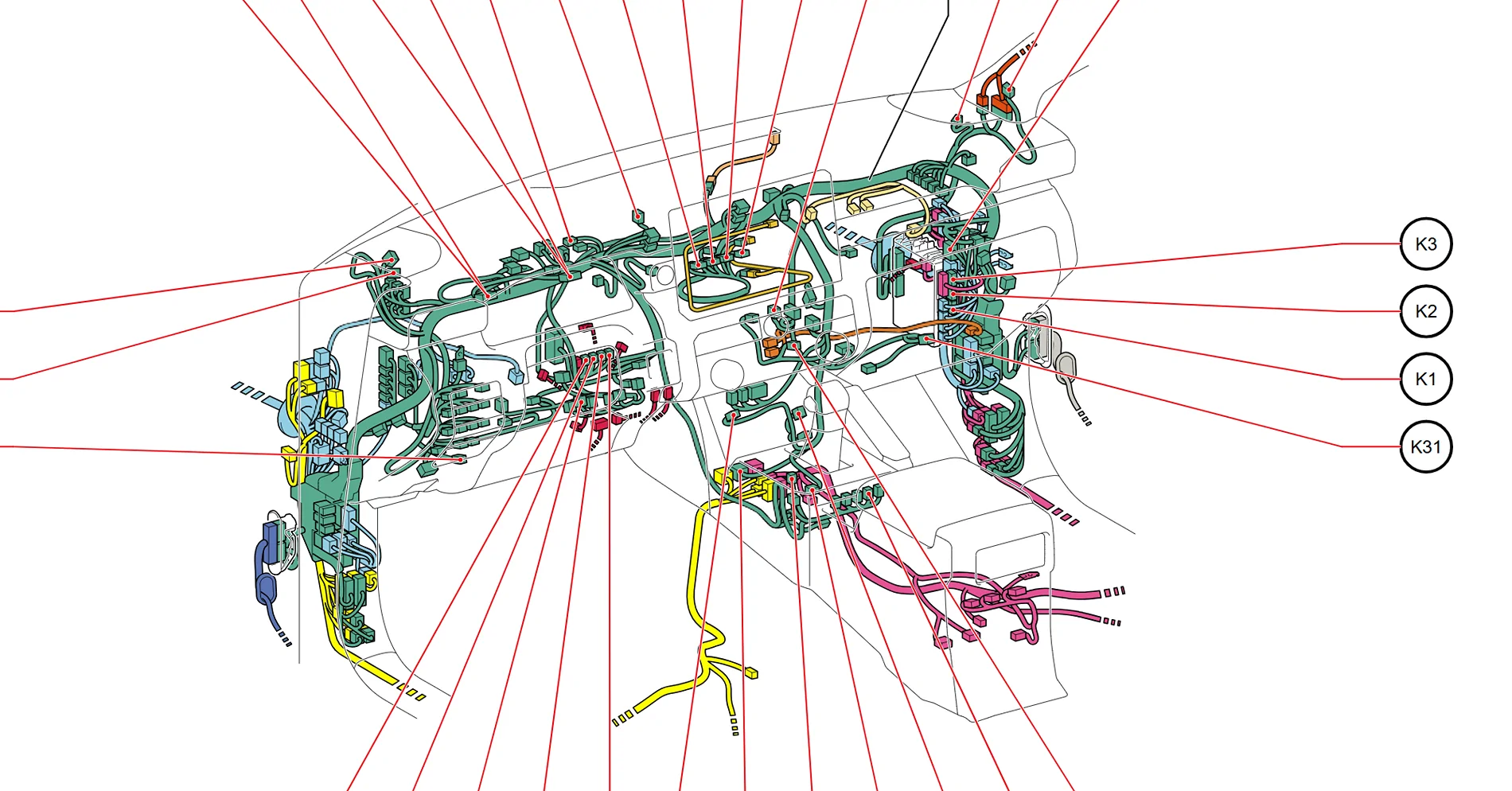 2025 2026 4runner 6th gen Harness locations under the front panel - photos 1781479097634-3a