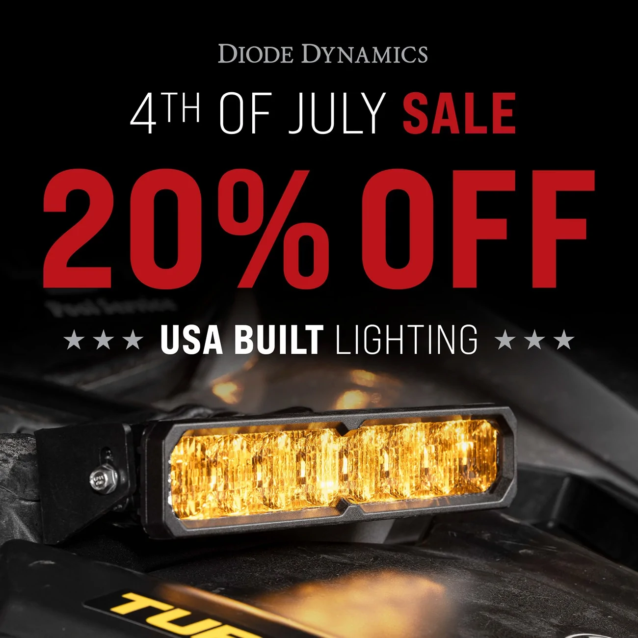 2025 2026 4runner 6th gen HUGE Diode Dynamics and Form Lighting 4th of July Sale! DD 4th of July Sale - Ambassador Graphic - Square - Light Bars 3