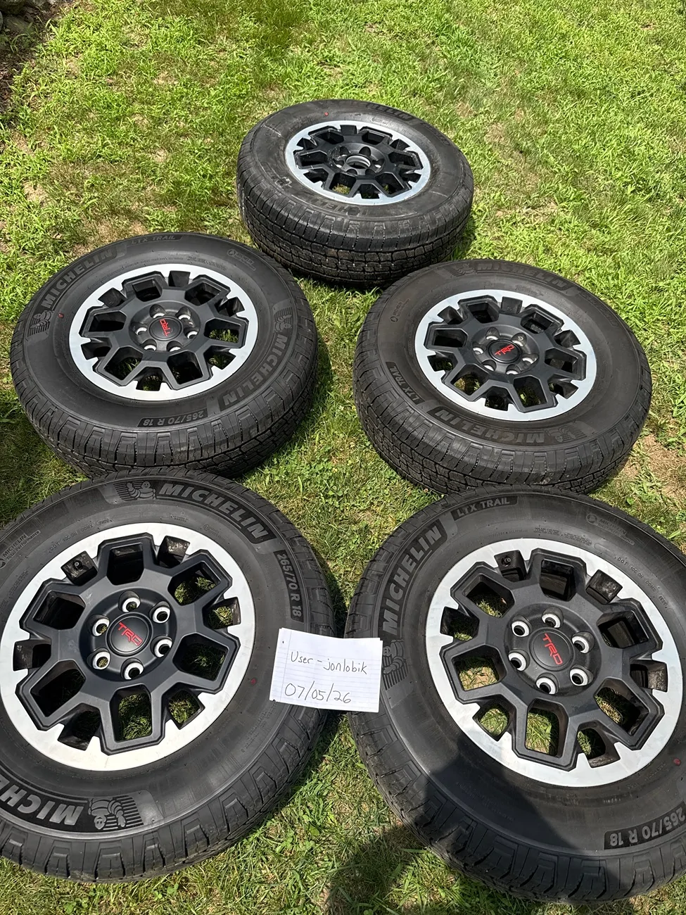 2025 2026 4runner 6th gen “Michelin LTX A/T 2 Take-Offs – 265/70R18.   (600 miles) imag