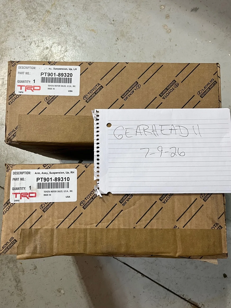 2025 2026 4runner 6th gen Brand New TRD Upper Control Arms - SILVER IMG_4255