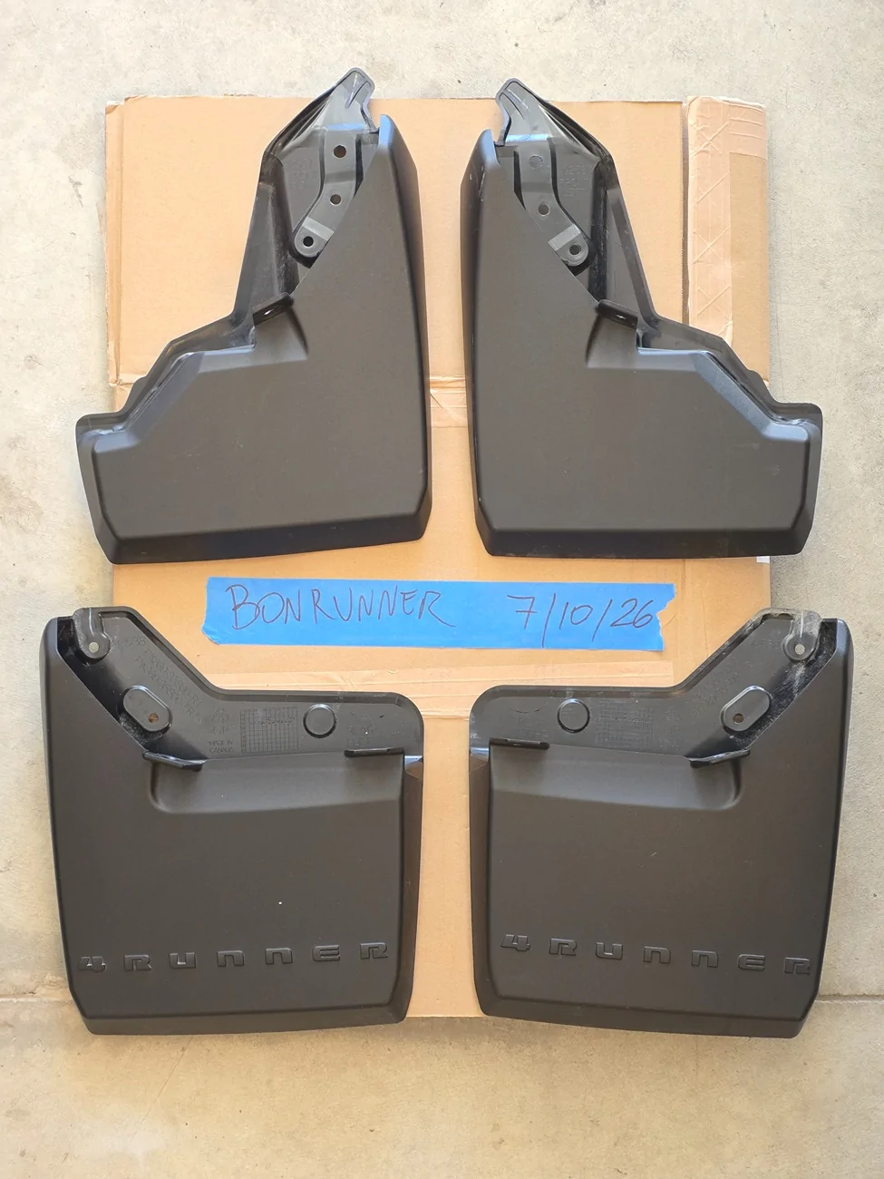 2025 2026 4runner 6th gen FS: Stock mud flaps / $50 shipped 20260710_154214