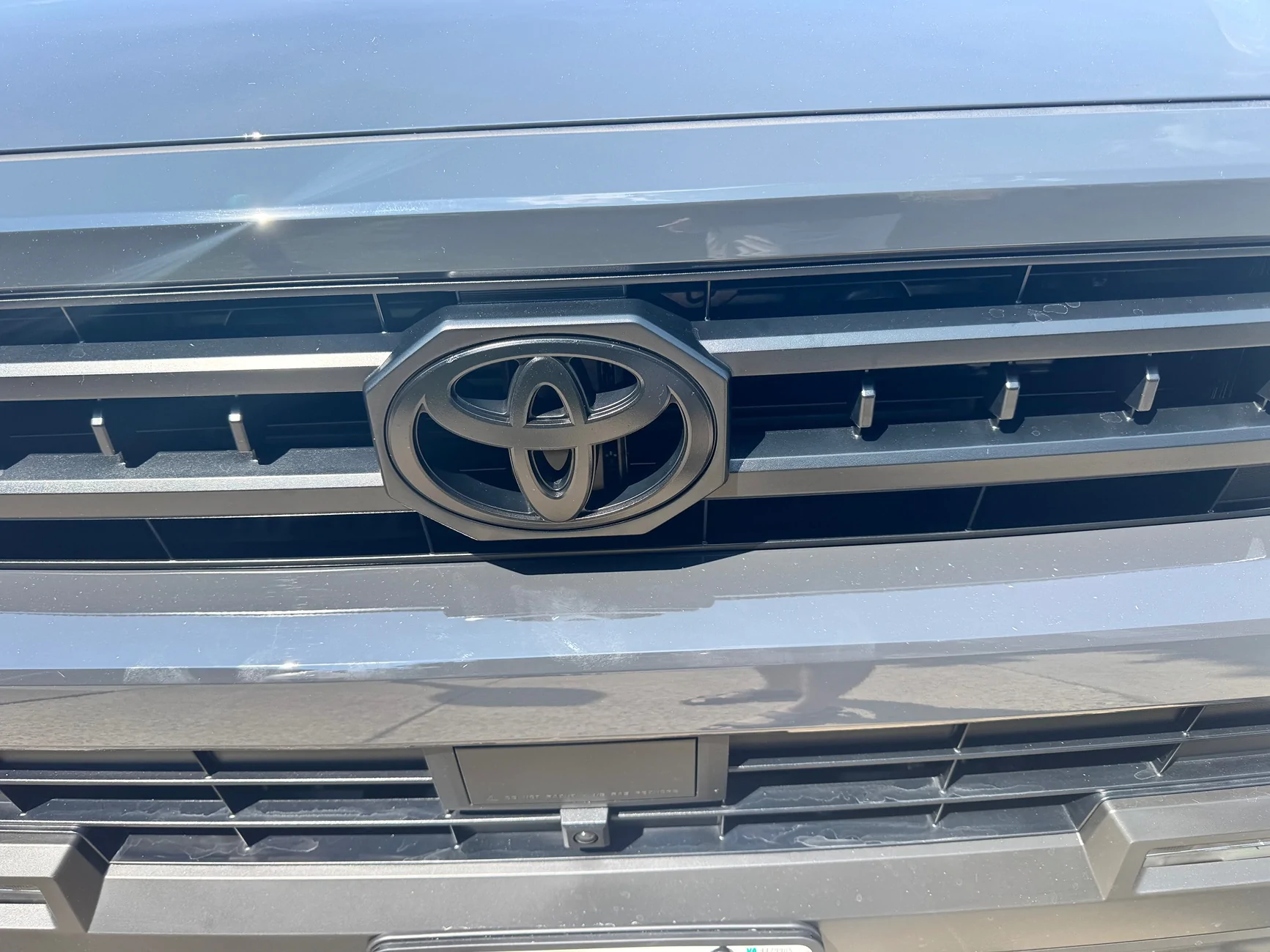 2025 2026 4runner 6th gen Black Toyota front badge via Plastidip IMG_2453