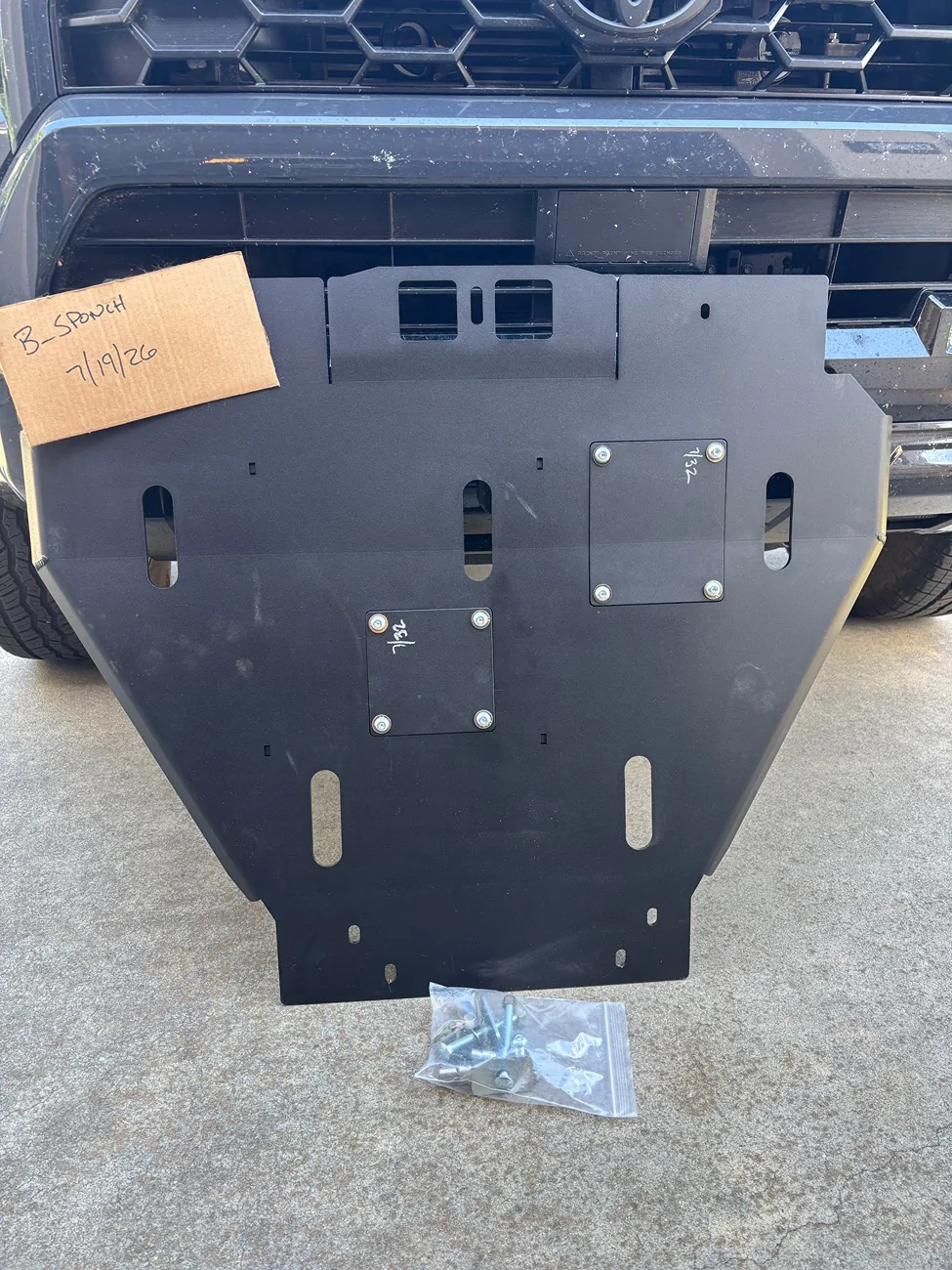 2025 2026 4runner 6th gen Cali raised transmission skid plate. Aluminum non hybrid $150 IMG_7684