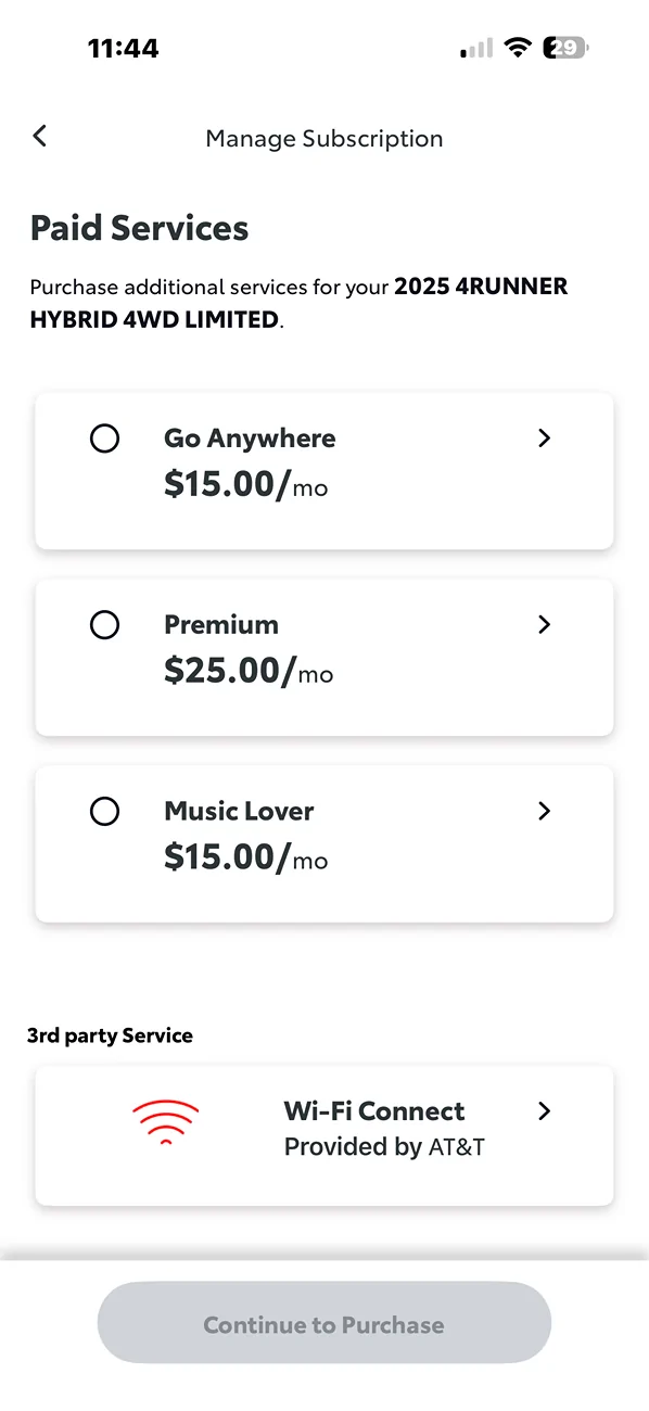 2025 2026 4runner 6th gen Subscription-based connected services? IMG_0796