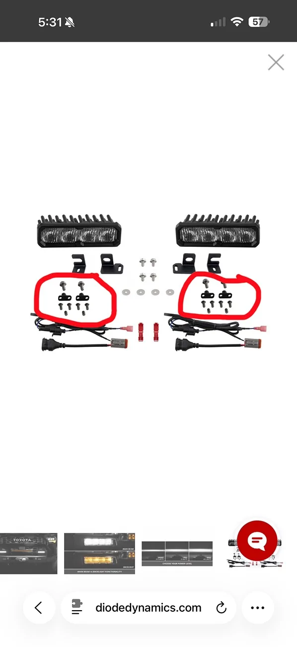 2025 2026 4runner 6th gen Diode Dynamic SS6 kit am I missing something? IMG_4704
