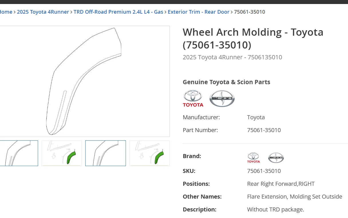 2025 2026 4runner 6th gen Need help Finding the Correct Wheel Arch Trim 1784896736196-du
