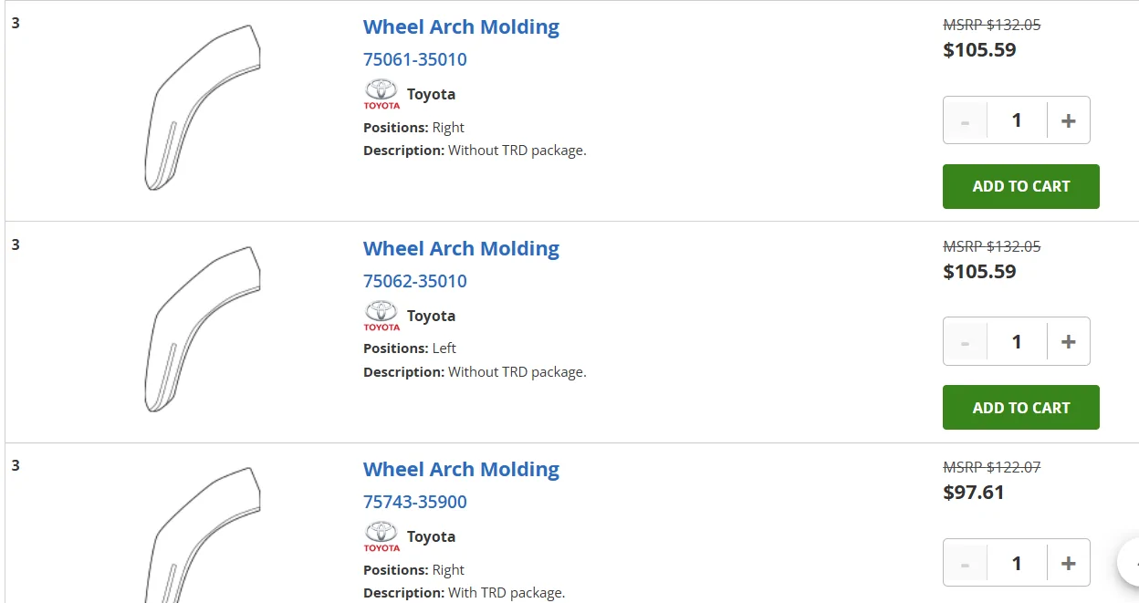 2025 2026 4runner 6th gen Need help Finding the Correct Wheel Arch Trim 1784896878688-76