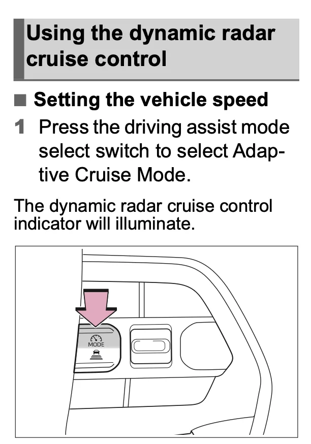 2025 2026 4runner 6th gen Cruise Control not maintaining set speed Screenshot 2026-07-24 at 10.46.36 AM
