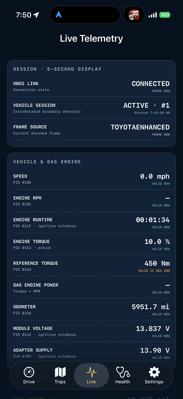2025 2026 4runner 6th gen Building iOS App for 6th Gen (fuel, average miles, and other data) IMG_2941