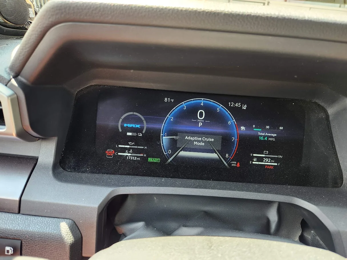 2025 2026 4runner 6th gen Real world test: miles remaining after the low fuel light is illuminated and FUEL VEHICLE message 20260724_124524