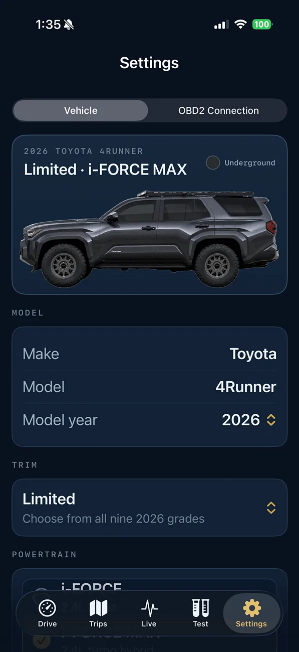 2025 2026 4runner 6th gen Building iOS App for 6th Gen (fuel, average miles, and other data) IMG_2980