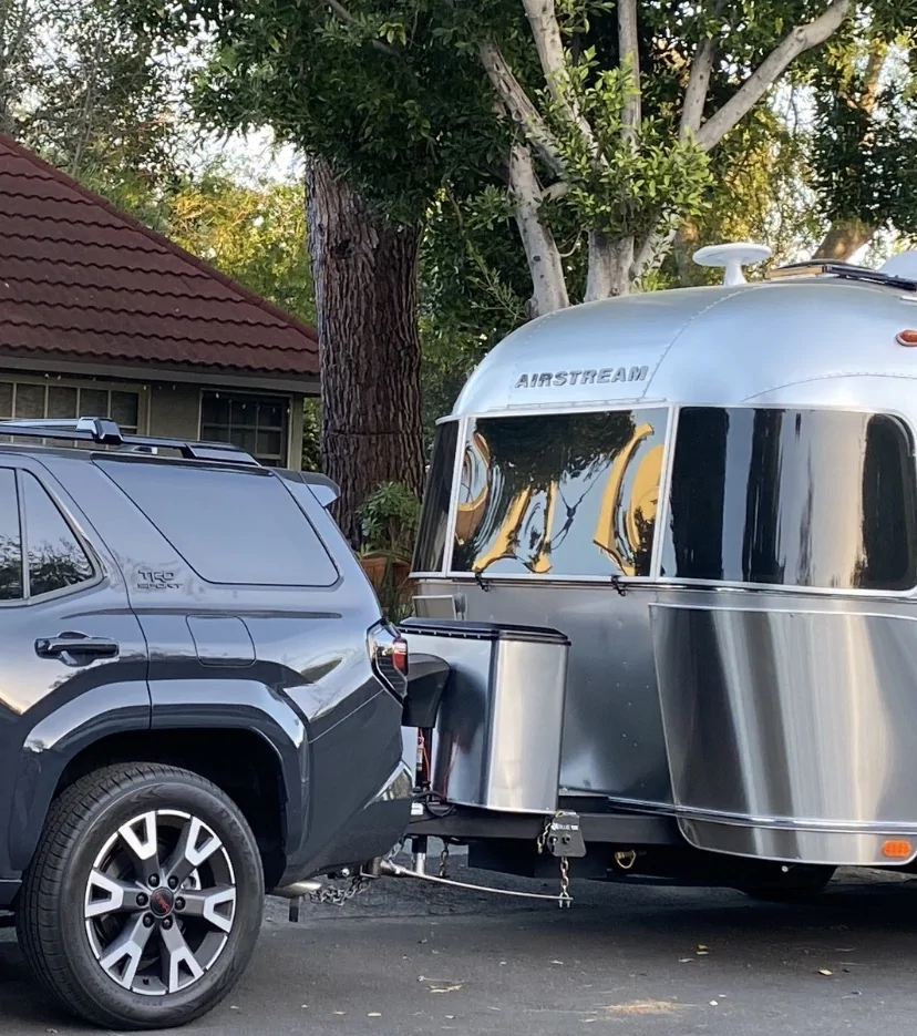 2025 2026 4runner 6th gen TRD Pro Towing 23’ Airstream to Up to Tahoe NF IMG_5314