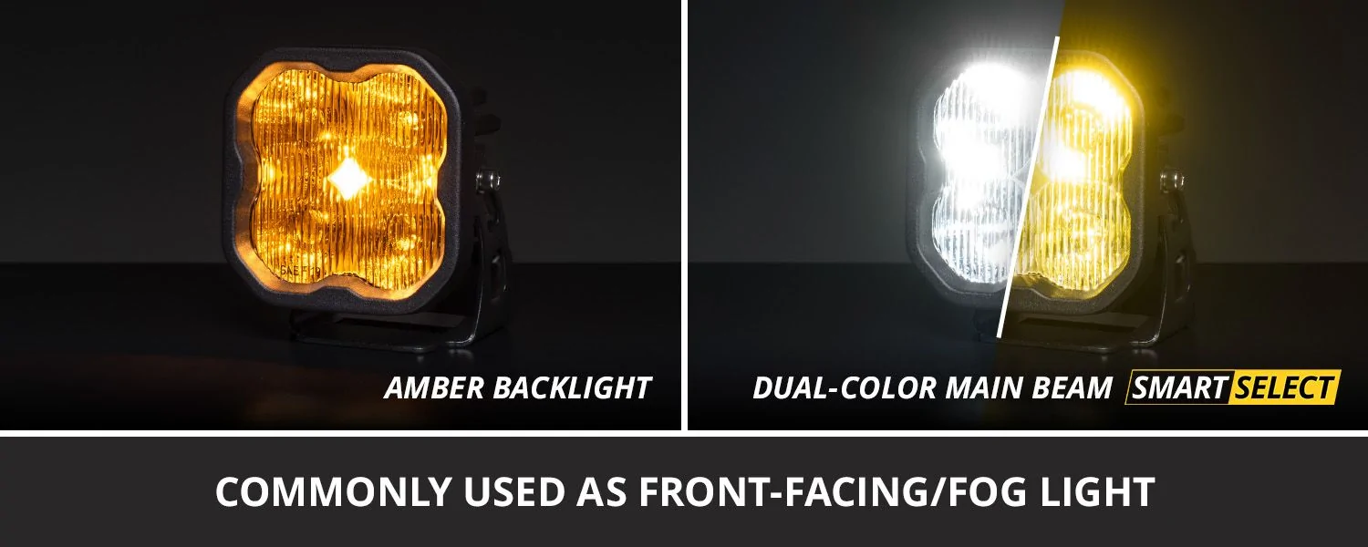 2025 2026 4runner 6th gen Diode Dynamics Dual Color SS3 pods now available ss3_dual-color_led_pod_-_backlight_vs_main_beam_collag