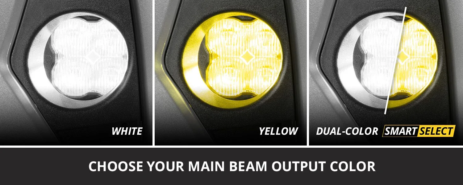 2025 2026 4runner 6th gen Diode Dynamics Dual Color SS3 pods now available ss3_dual-color_led_fog_light_-_main_beam_color_collage_2