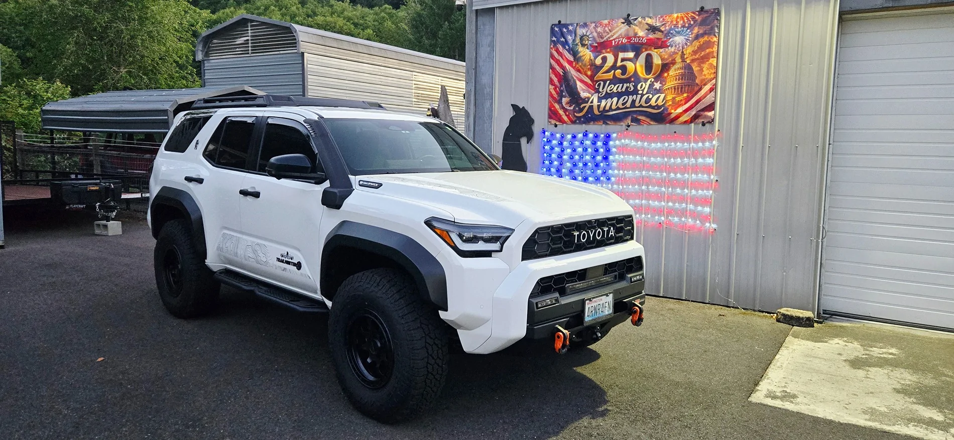 2025 2026 4runner 6th gen Trailhunter silver rear valence delete w/ black paint DIY 20260724_210458