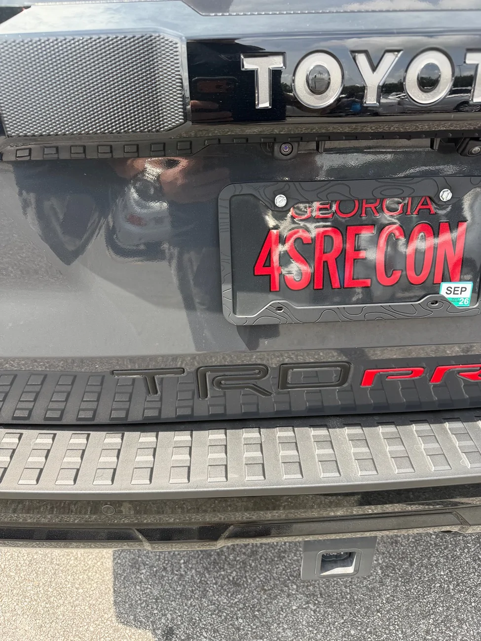 2025 2026 4runner 6th gen Red TRD liftgate letters for Pro IMG_4480