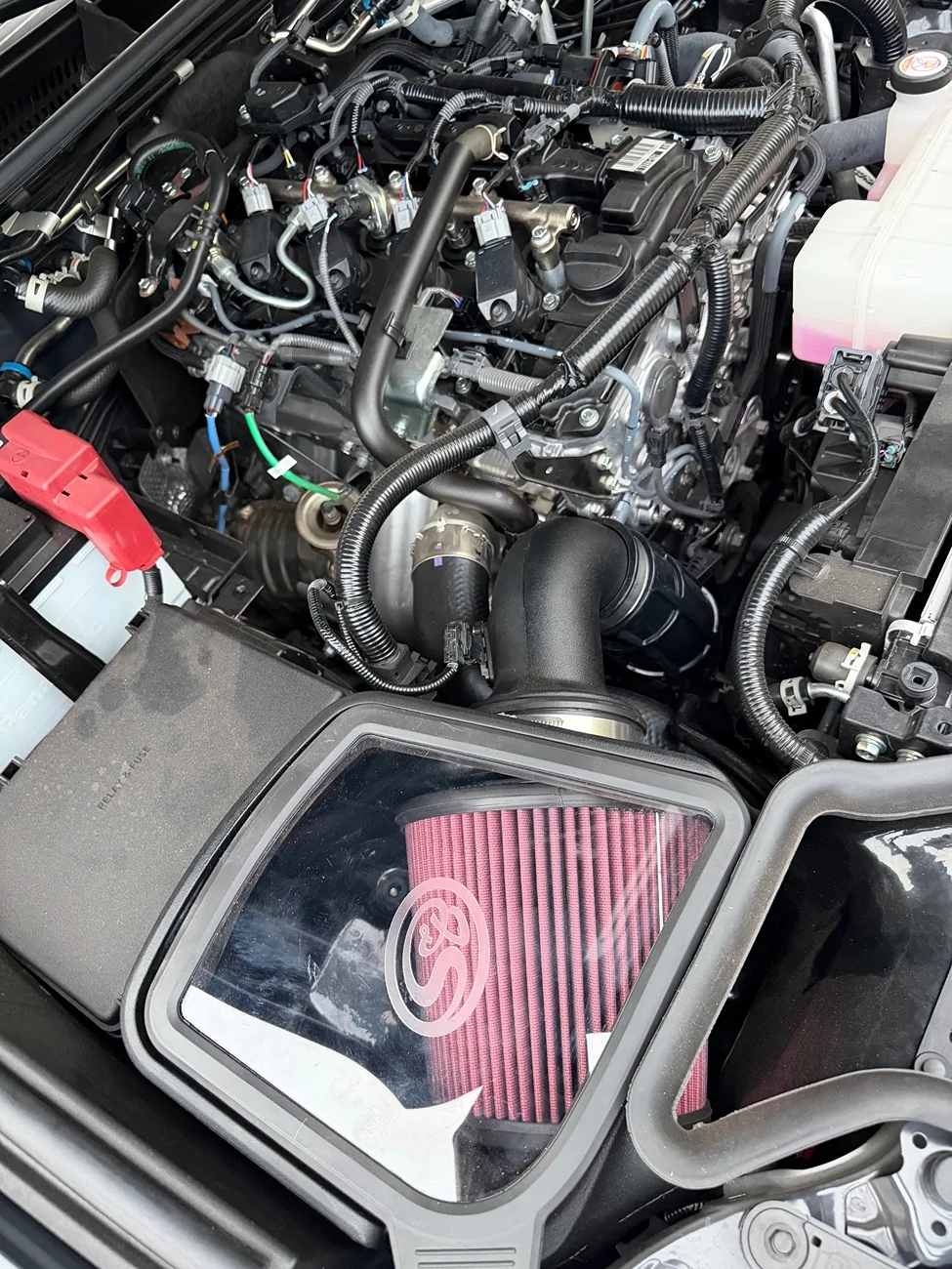2025 2026 4runner 6th gen AFe Turbo Inlet fit with S&B intake - installed look with sound clips IMG_0302