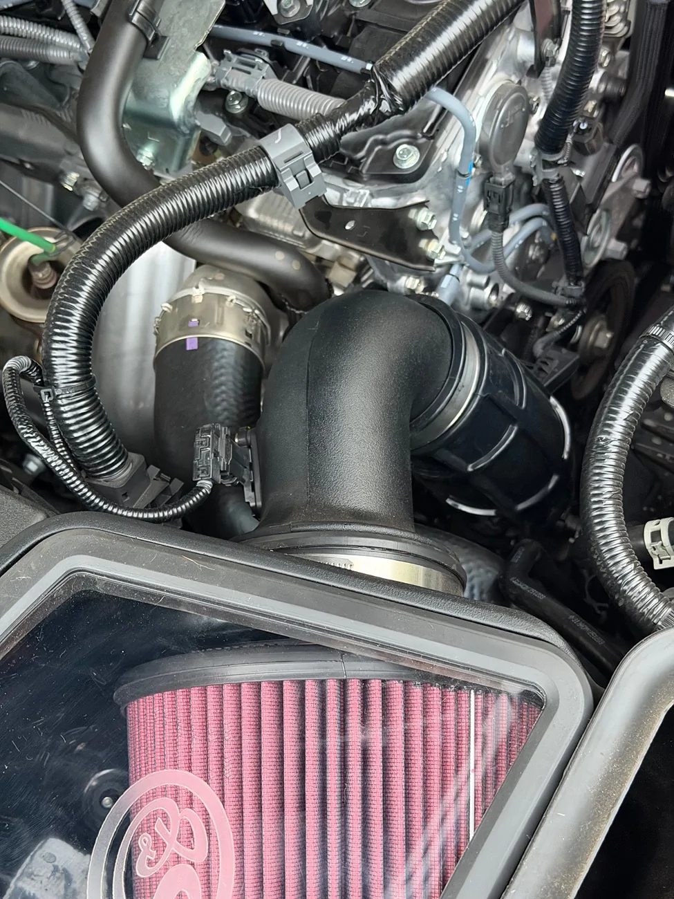 2025 2026 4runner 6th gen AFe Turbo Inlet fit with S&B intake - installed look with sound clips IMG_0303